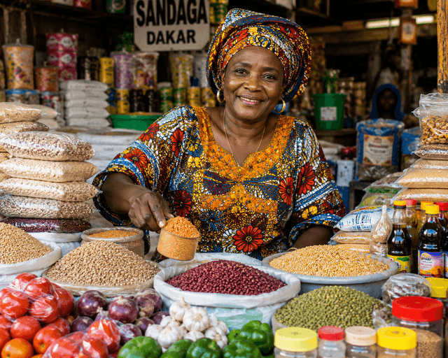 Vendeuse au marché